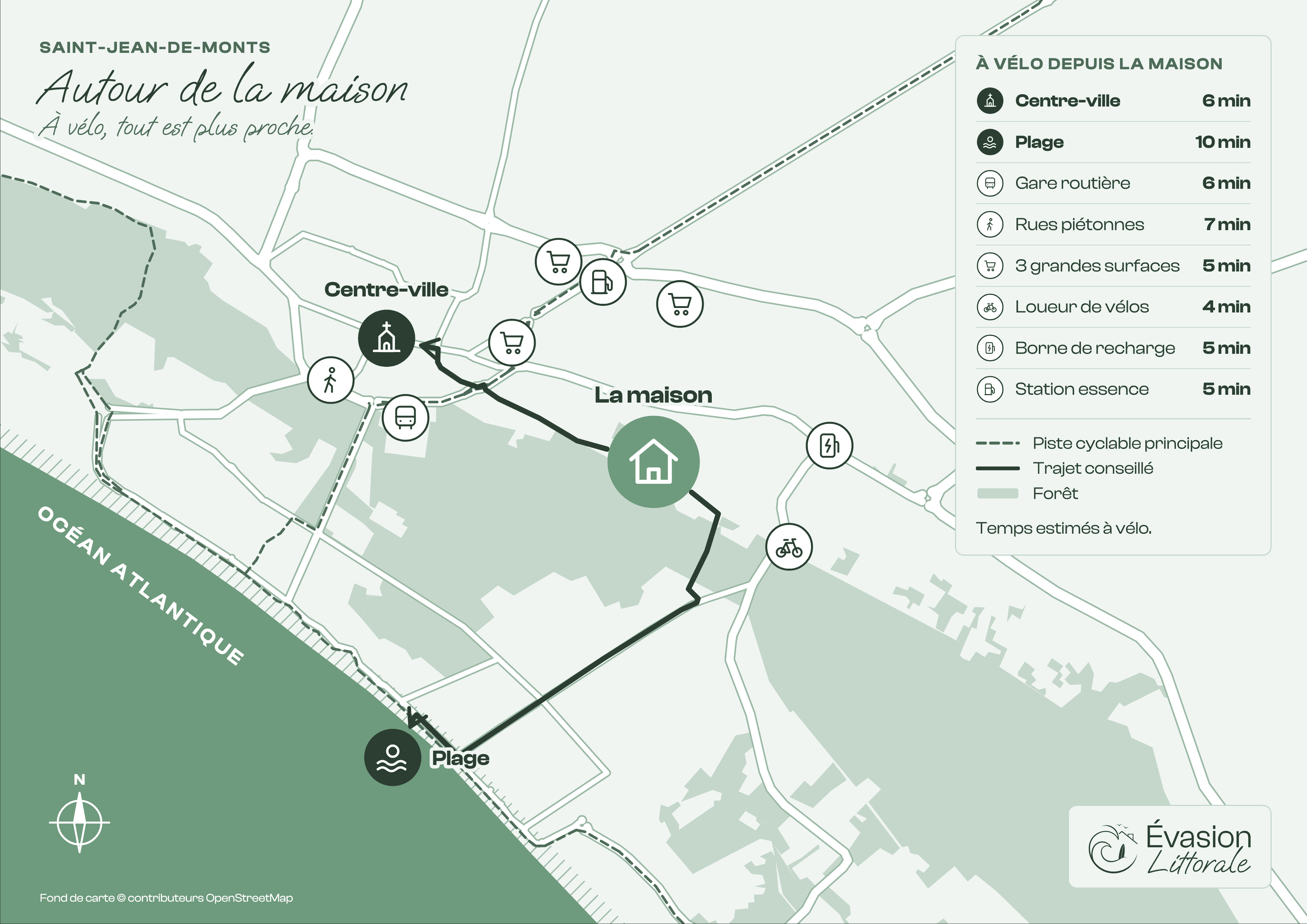 Carte des alentours - L'Orchidée